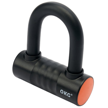 OKG Small U Lock - 4 Keys, 11/16" (18mm) Dia Heavy Duty Hardened Alloy Steel U Shackle. Anti-Theft, Anti-Cut, Anti-Pry, Combined for Motorcycle Lock, Bicycle Lock, Chain Lock (No Security Chain)