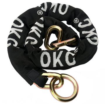 OKG Maximum Heavy Duty Security Chain 2.6 ft x 1/2 in Thick, Hardened Alloy Steel Lock Chain, Cut Proof Chain Ideal for Motorcycles, E-Cargo Bike, and Garage Security, Ultra Protection (No Lock)